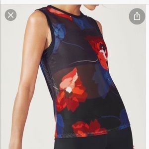 Fabletics floral mesh tank